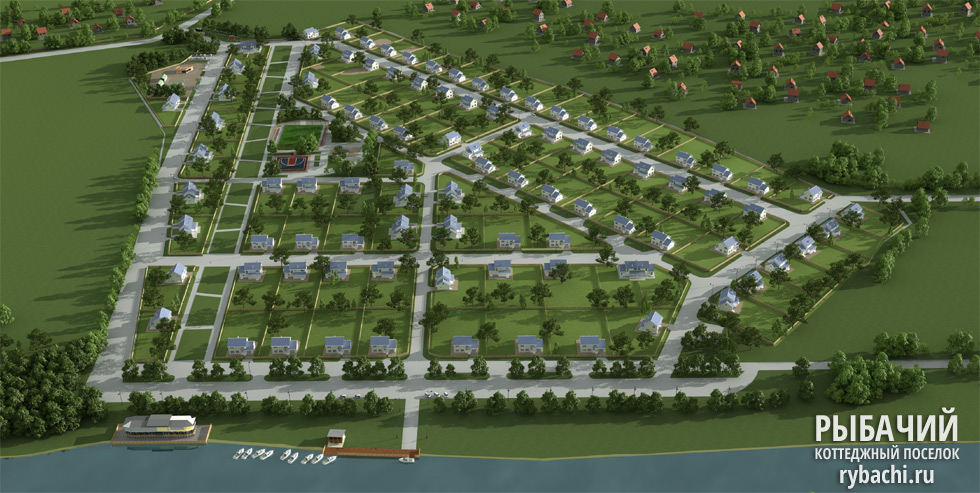 3D-панорама коттеджного посёлка